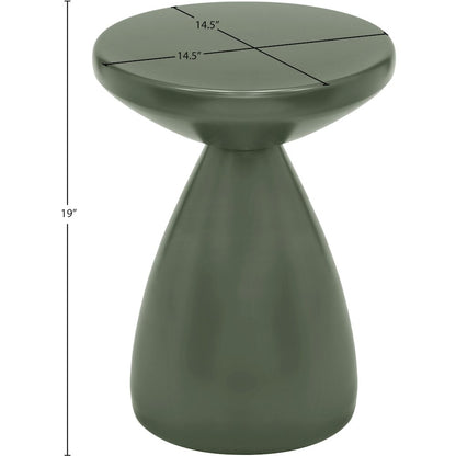 Anika Green Iron End Table