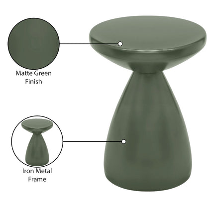 Anika Green Iron End Table
