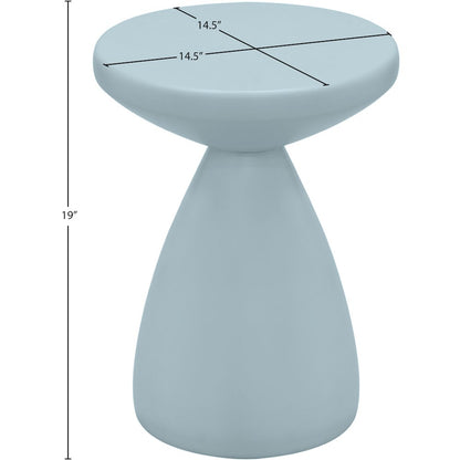 Anika Light Blue Iron End Table