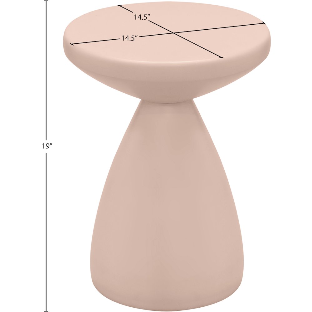 Anika Pink Iron End Table