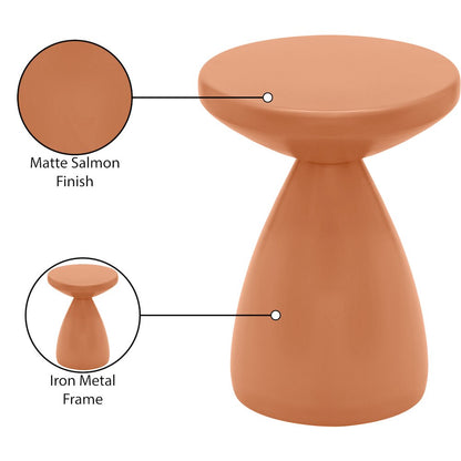 Anika Salmon Iron End Table