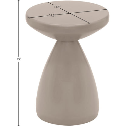 Anika Taupe Iron End Table