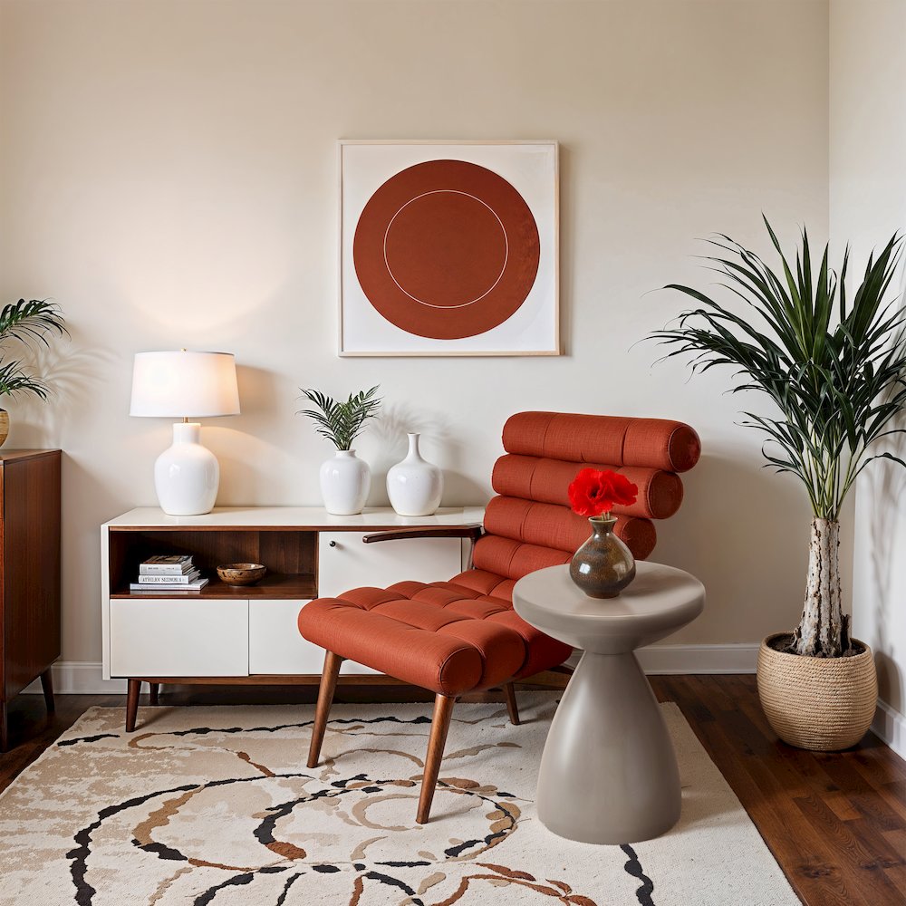 Anika Taupe Iron End Table