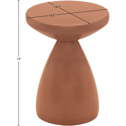 Anika Terracotta Iron End Table