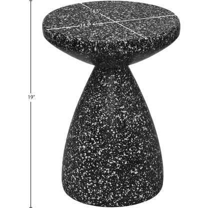 Anika Black Iron Terrazzo End Table