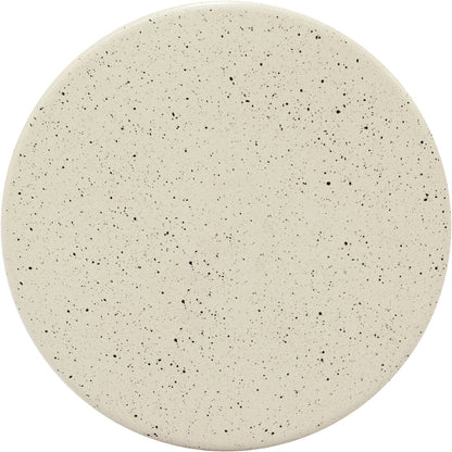 Anika Cream Iron Terrazzo End Table