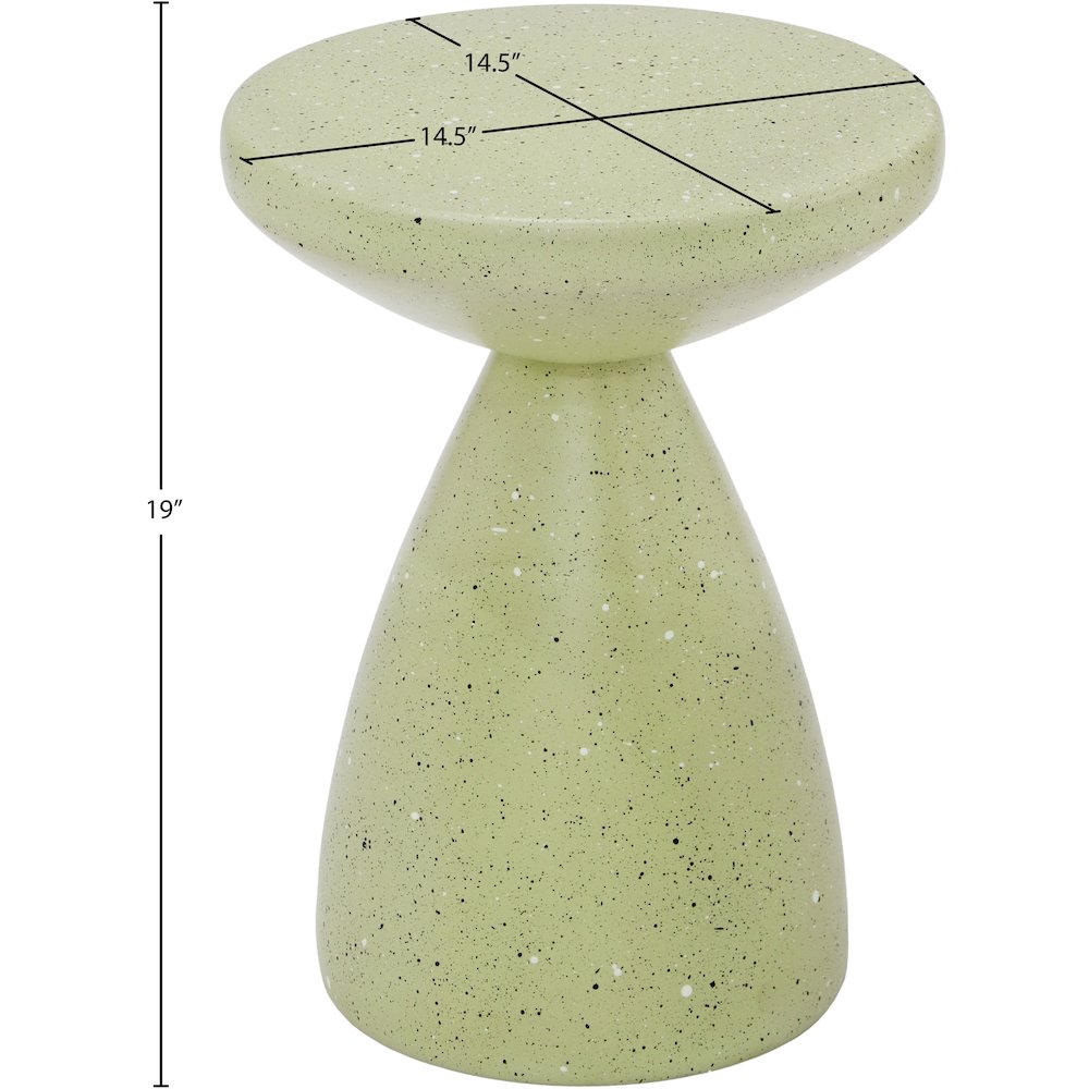 Anika Green Iron Terrazzo End Table