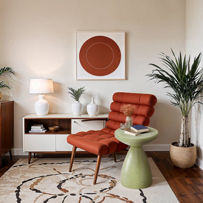 Anika Green Iron Terrazzo End Table