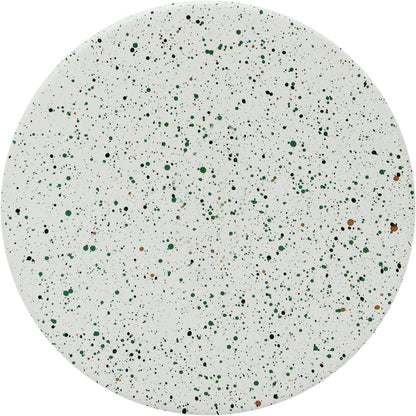 Anika White Iron Terrazzo End Table