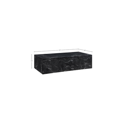 Piazza Black Marble Finish Concrete Coffee Table