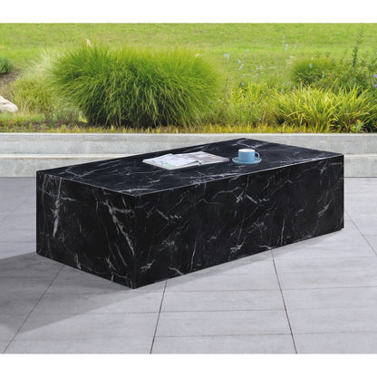 Piazza Black Marble Finish Concrete Coffee Table