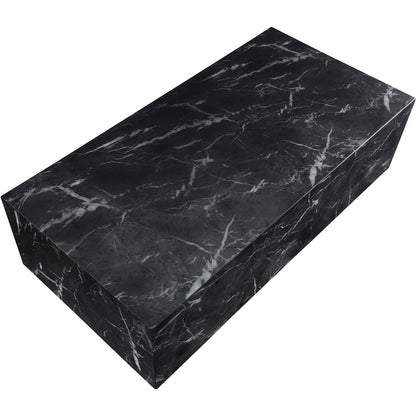 Piazza Black Marble Finish Concrete Coffee Table
