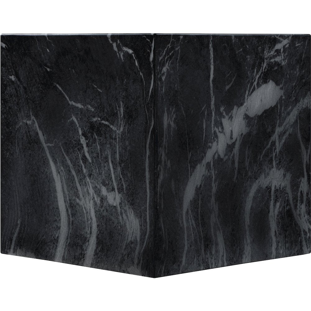 Piazza Black Marble Finish Concrete End Table