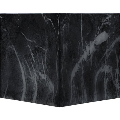 Piazza Black Marble Finish Concrete End Table