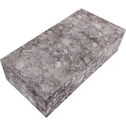 Piazza Brown Marble Finish Concrete Coffee Table