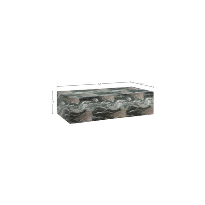 Piazza Green Marble Finish Concrete Coffee Table