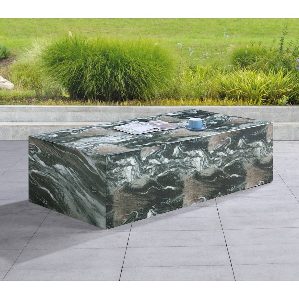Piazza Green Marble Finish Concrete Coffee Table
