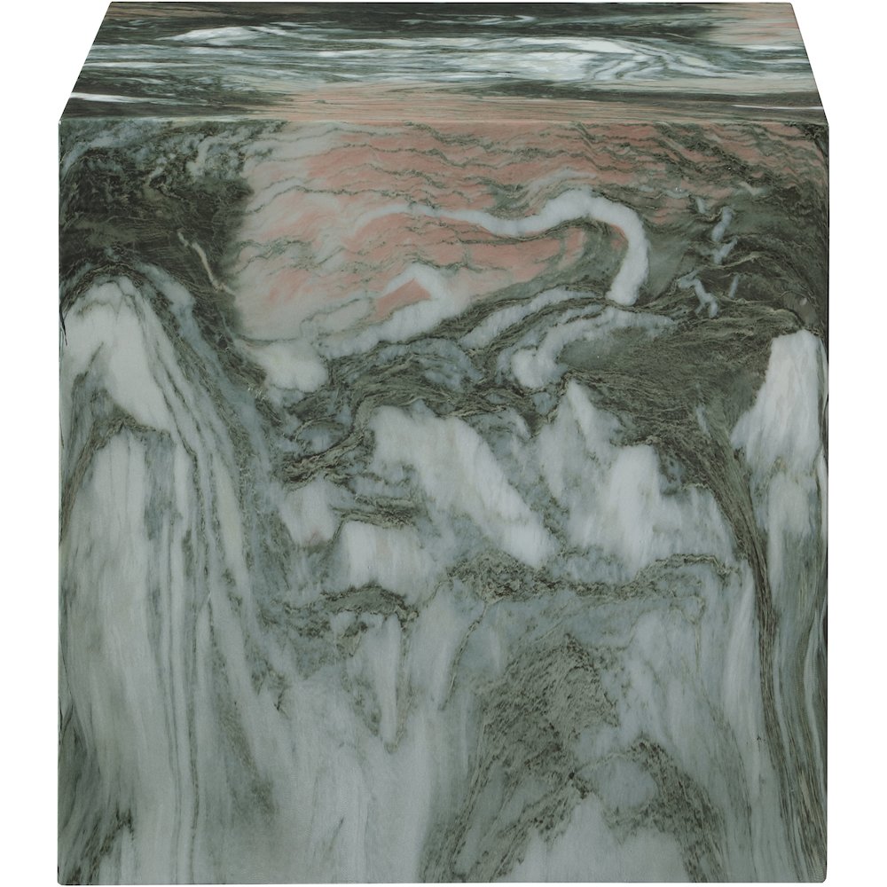 Piazza Green Marble Finish Concrete End Table