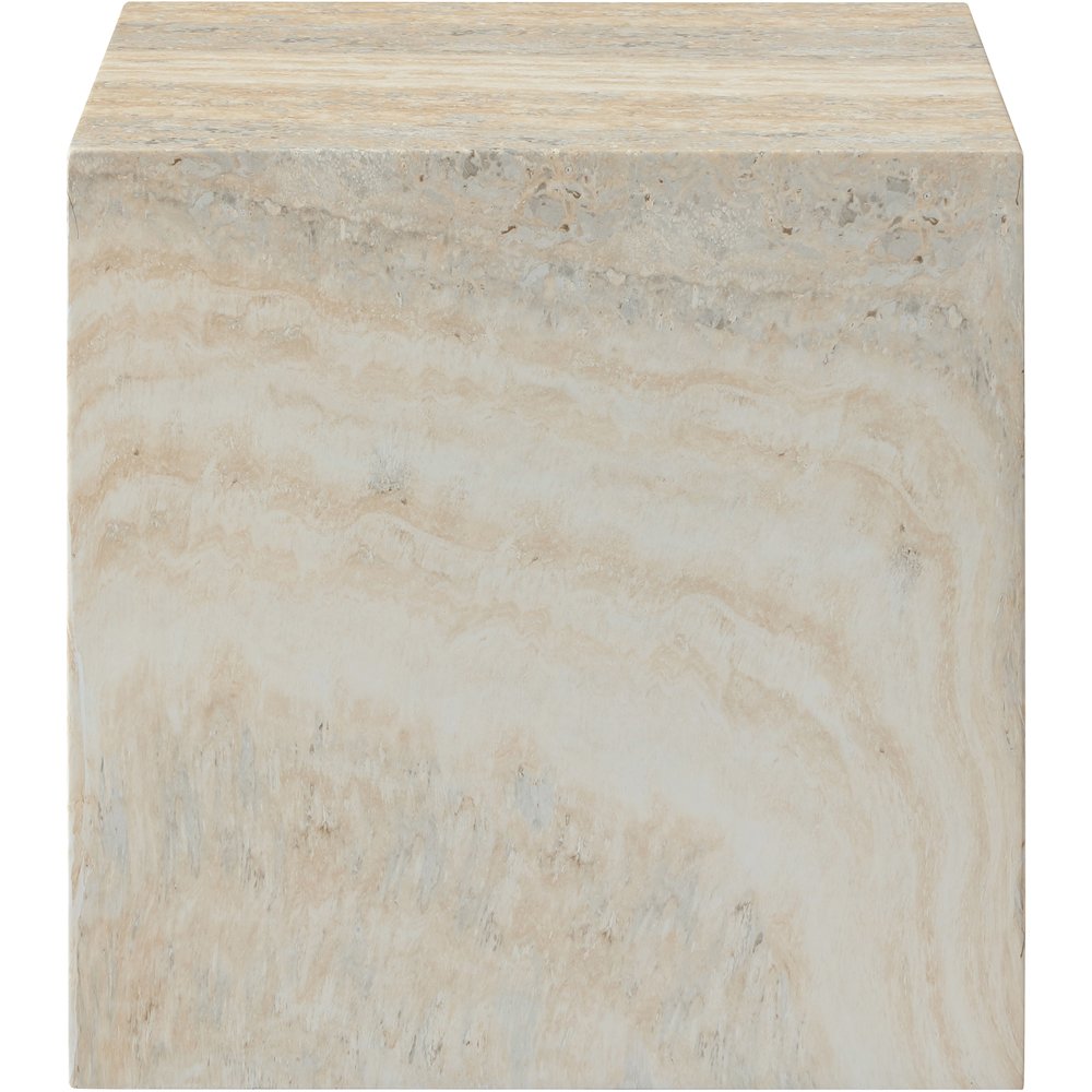 Piazza Travertine Travertine Finish Concrete End Table