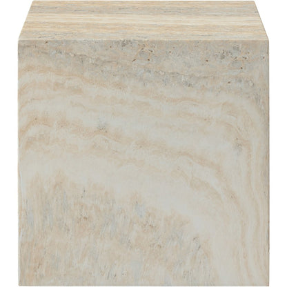 Piazza Travertine Travertine Finish Concrete End Table