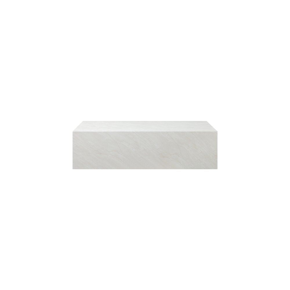 Piazza White Marble Finish Concrete Coffee Table