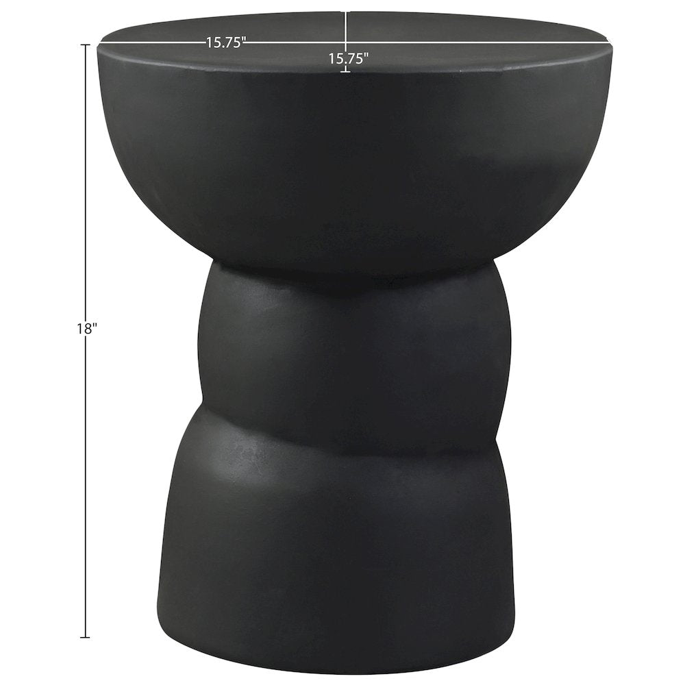 Collins Black Aluminum End Table