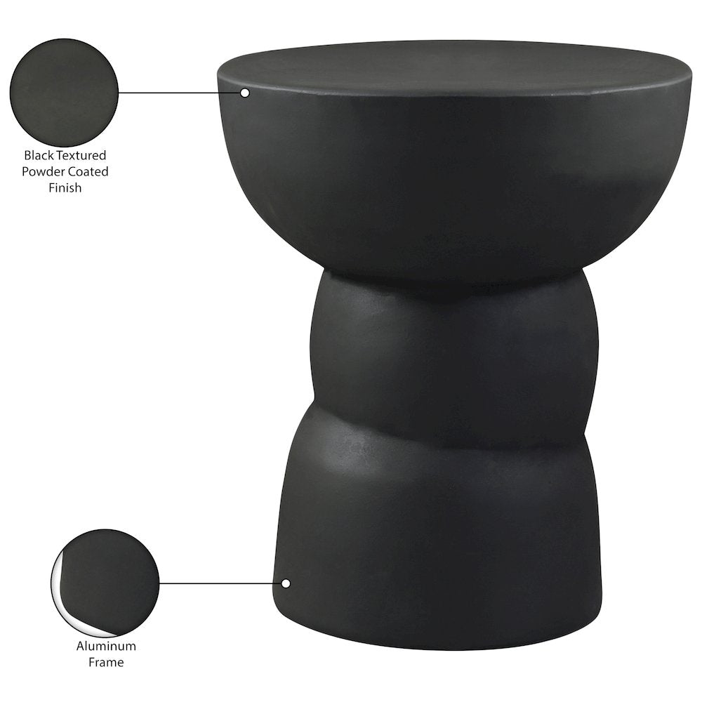 Collins Black Aluminum End Table