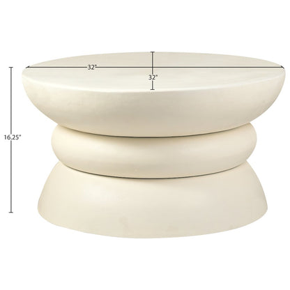 Collins Cream Aluminum Coffee Table