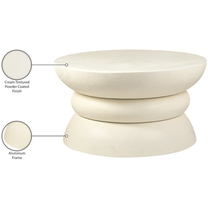 Collins Cream Aluminum Coffee Table