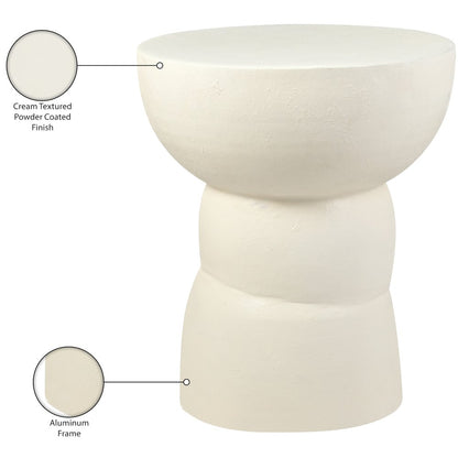 Collins Cream Aluminum End Table