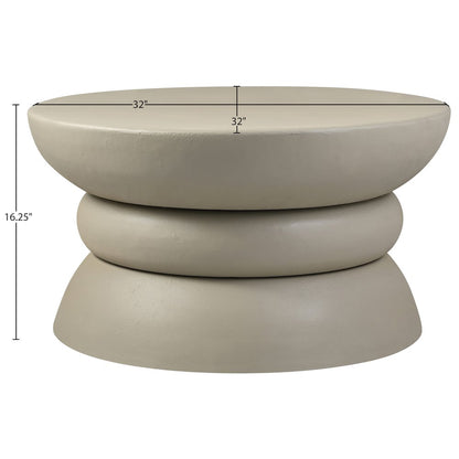 Collins Taupe Aluminum Coffee Table
