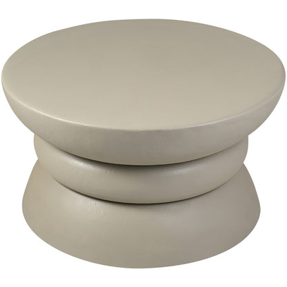 Collins Taupe Aluminum Coffee Table