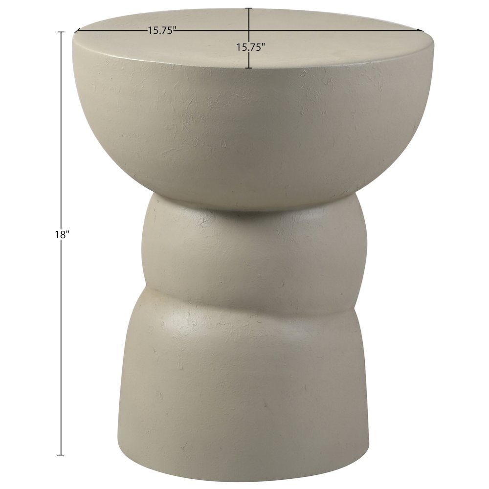 Collins Taupe Aluminum End Table