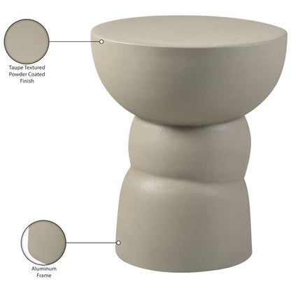 Collins Taupe Aluminum End Table