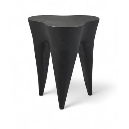 Bourges Black Aluminum End Table, Black