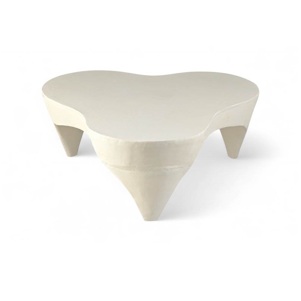Bourges Cream Aluminum Coffee Table, Cream