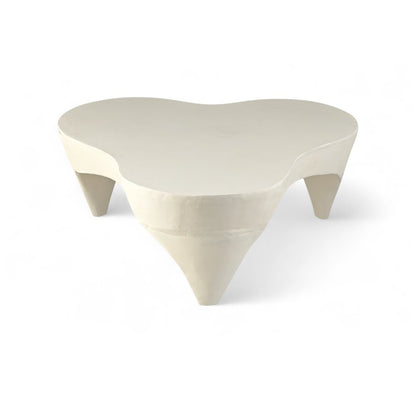 Bourges Cream Aluminum Coffee Table, Cream