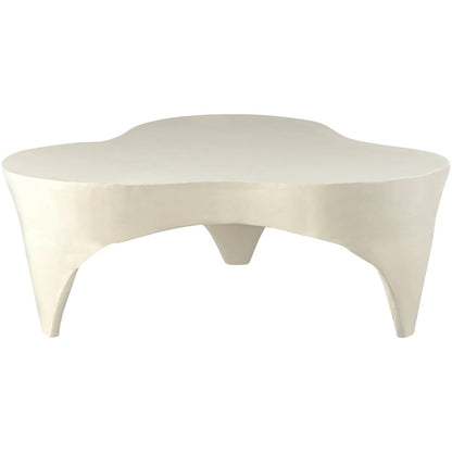 Bourges Cream Aluminum Coffee Table, Cream