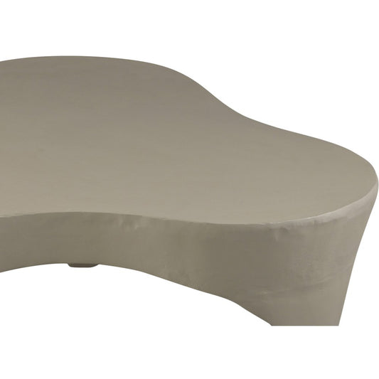 Bourges Taupe Aluminum Coffee Table, Taupe