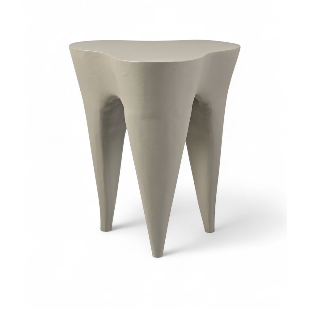 Bourges Taupe Aluminum End Table, Taupe