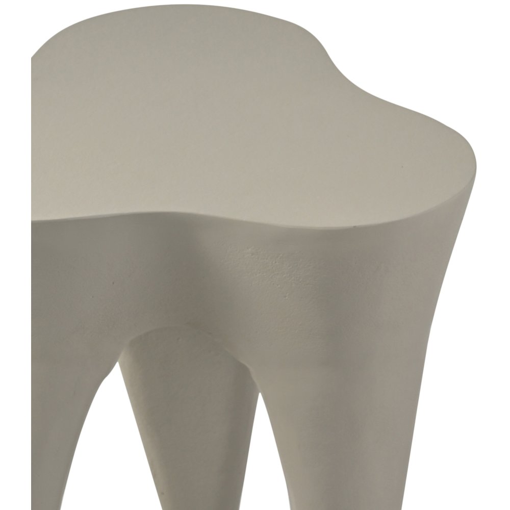 Bourges Taupe Aluminum End Table, Taupe