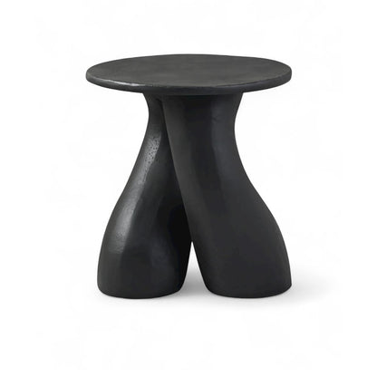 Talence Black Aluminum End Table, Black