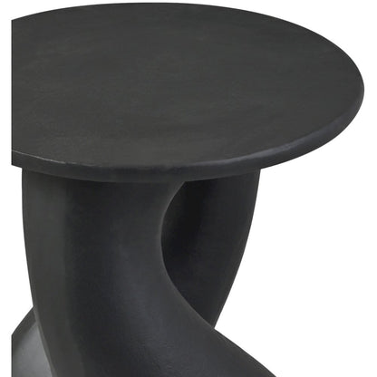 Talence Black Aluminum End Table, Black