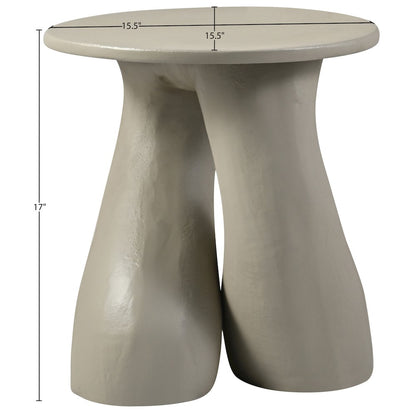 Talence Taupe Aluminum End Table, Taupe
