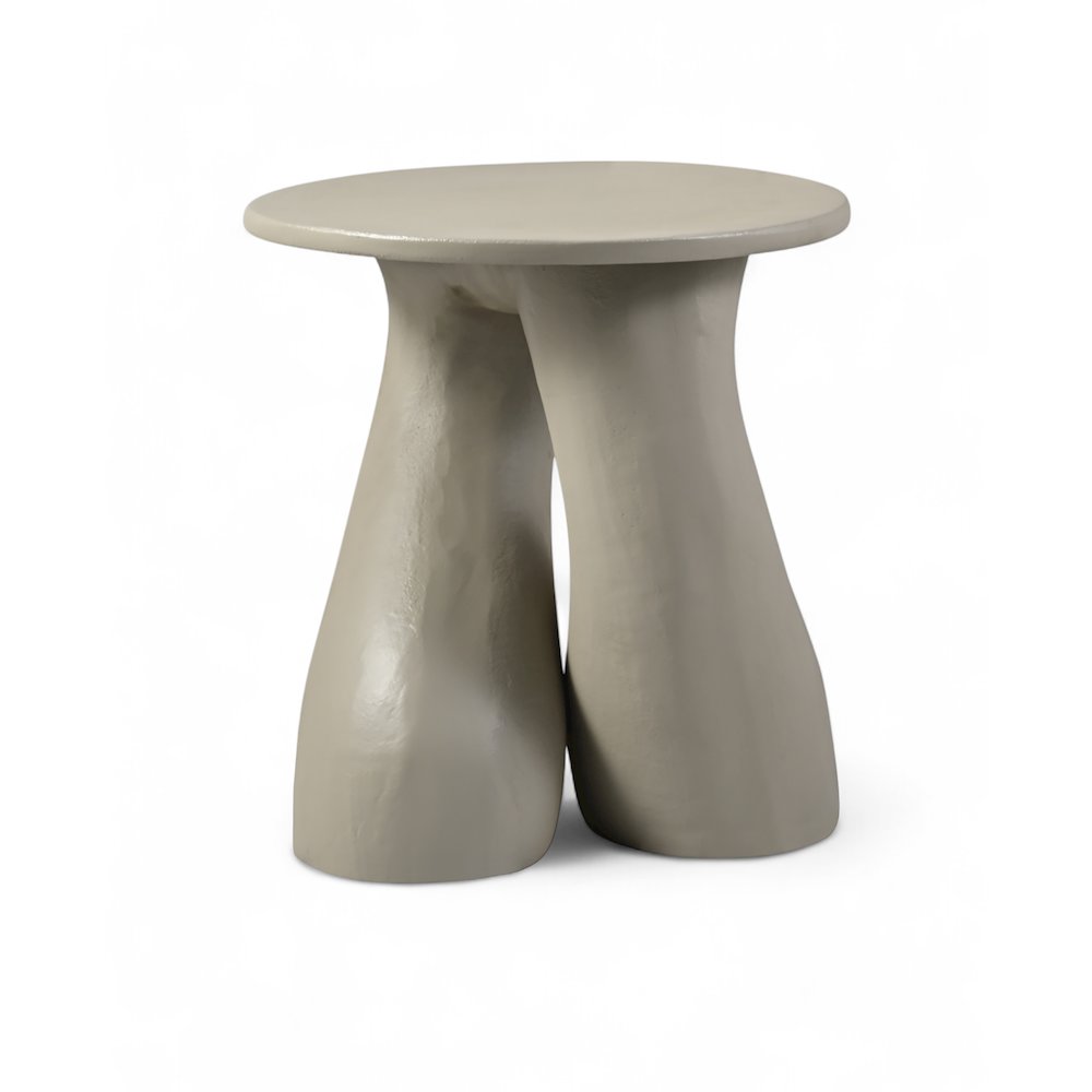 Talence Taupe Aluminum End Table, Taupe
