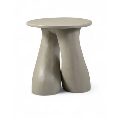 Talence Taupe Aluminum End Table, Taupe
