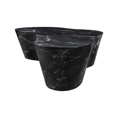 Monza Black Marble Finish Concrete Coffee Table