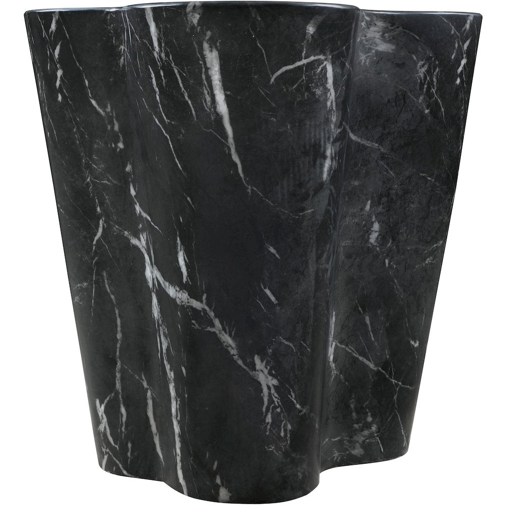 Monza Black Marble Finish Concrete End Table