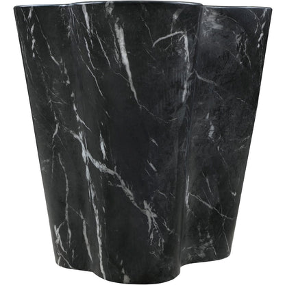 Monza Black Marble Finish Concrete End Table