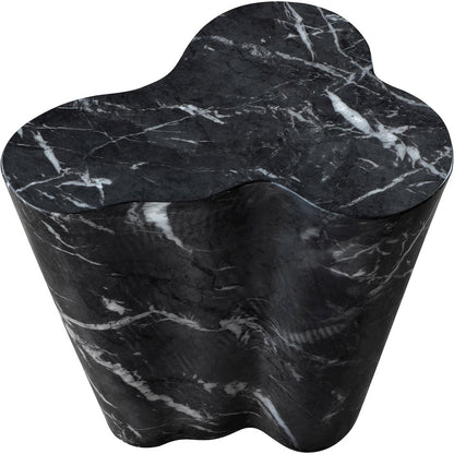 Monza Black Marble Finish Concrete End Table